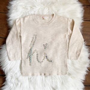 Worn Once Crewcuts Jeweled Sweater